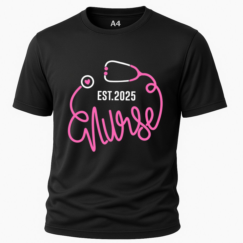 New Nurse Est 2025 Rn Nursing School Graduation Graduate Bsn Cooling Performance Crew T-Shirt