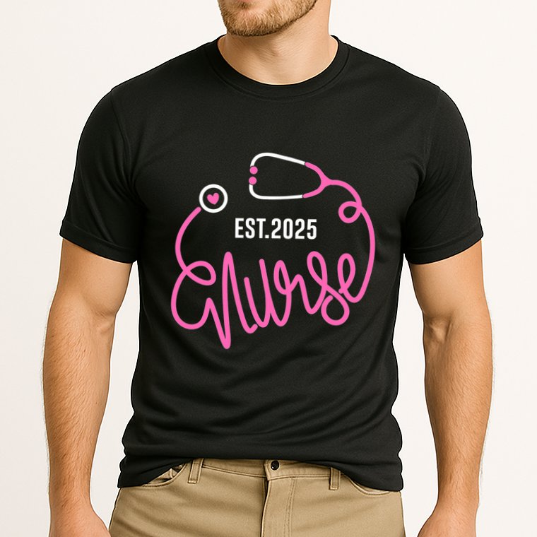 New Nurse Est 2025 Rn Nursing School Graduation Graduate Bsn Cooling Performance Crew T-Shirt