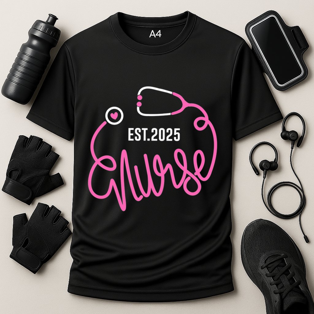 New Nurse Est 2025 Rn Nursing School Graduation Graduate Bsn Cooling Performance Crew T-Shirt