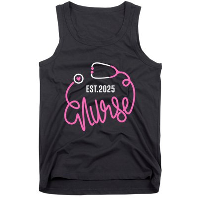 New Nurse Est 2025 Rn Nursing School Graduation Graduate Bsn Tank Top