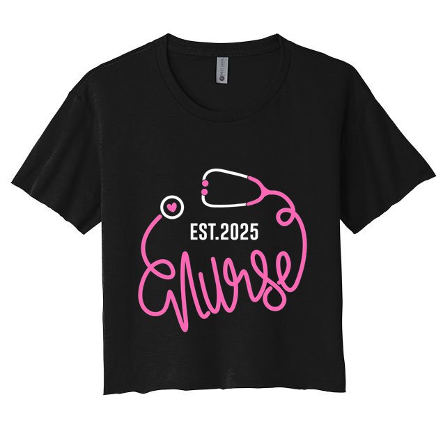 New Nurse Est 2025 Rn Nursing School Graduation Graduate Bsn Crop Top