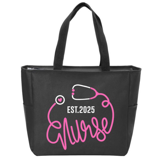 New Nurse Est 2025 Rn Nursing School Graduation Graduate Bsn Zip Tote Bag