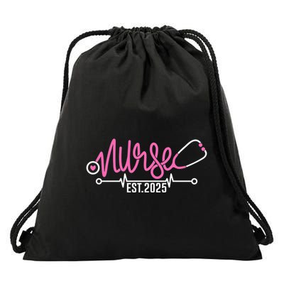 New Nurse Est 2025 Rn Nursing School Graduation Graduate Bsn Drawstring Bag