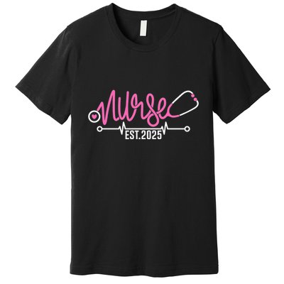 New Nurse Est 2025 Rn Nursing School Graduation Graduate Bsn Premium T-Shirt