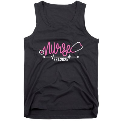 New Nurse Est 2025 Rn Nursing School Graduation Graduate Bsn Tank Top