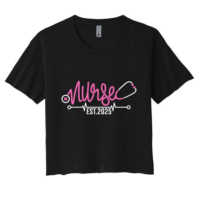 New Nurse Est 2025 Rn Nursing School Graduation Graduate Bsn Crop Top