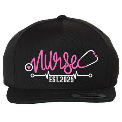 New Nurse Est 2025 Rn Nursing School Graduation Graduate Bsn Wool Snapback Cap