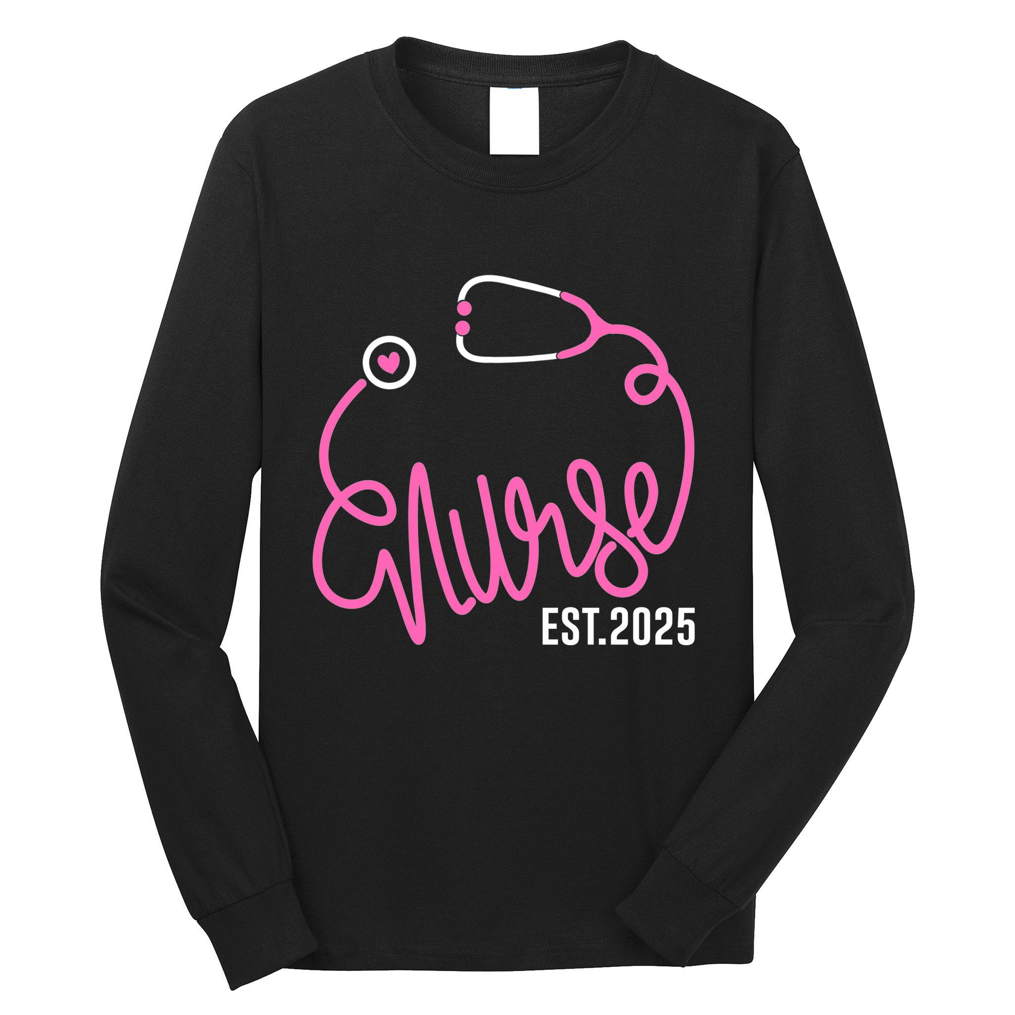 New Nurse Est 2025 Rn Nursing School Graduation Graduate Bsn Long Sleeve Shirt