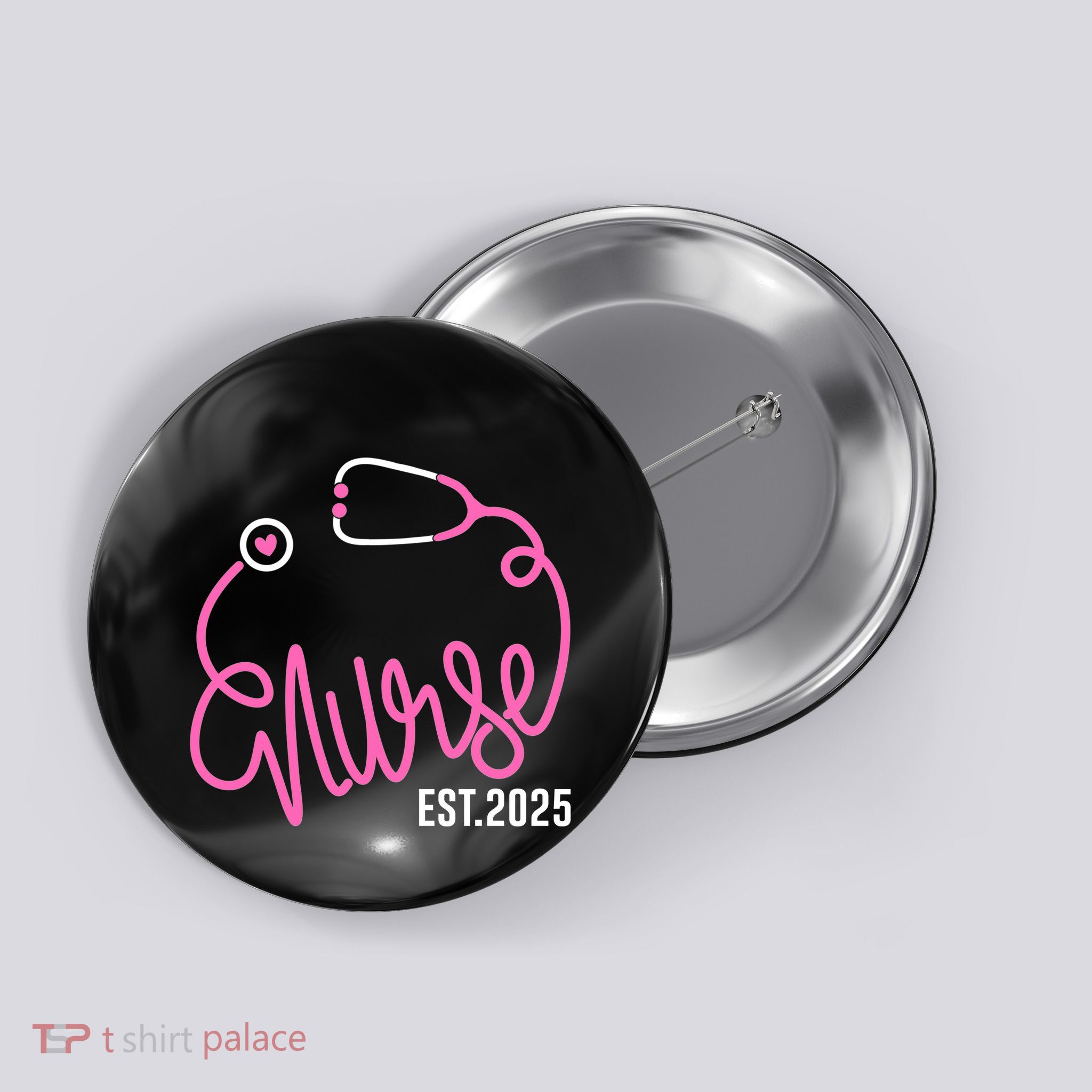 New Nurse Est 2025 Rn Nursing School Graduation Graduate Bsn Button Nne2245911 New Nurse Est 2025 Rn Nursing School Graduation Graduate Bsn Black Btn Front