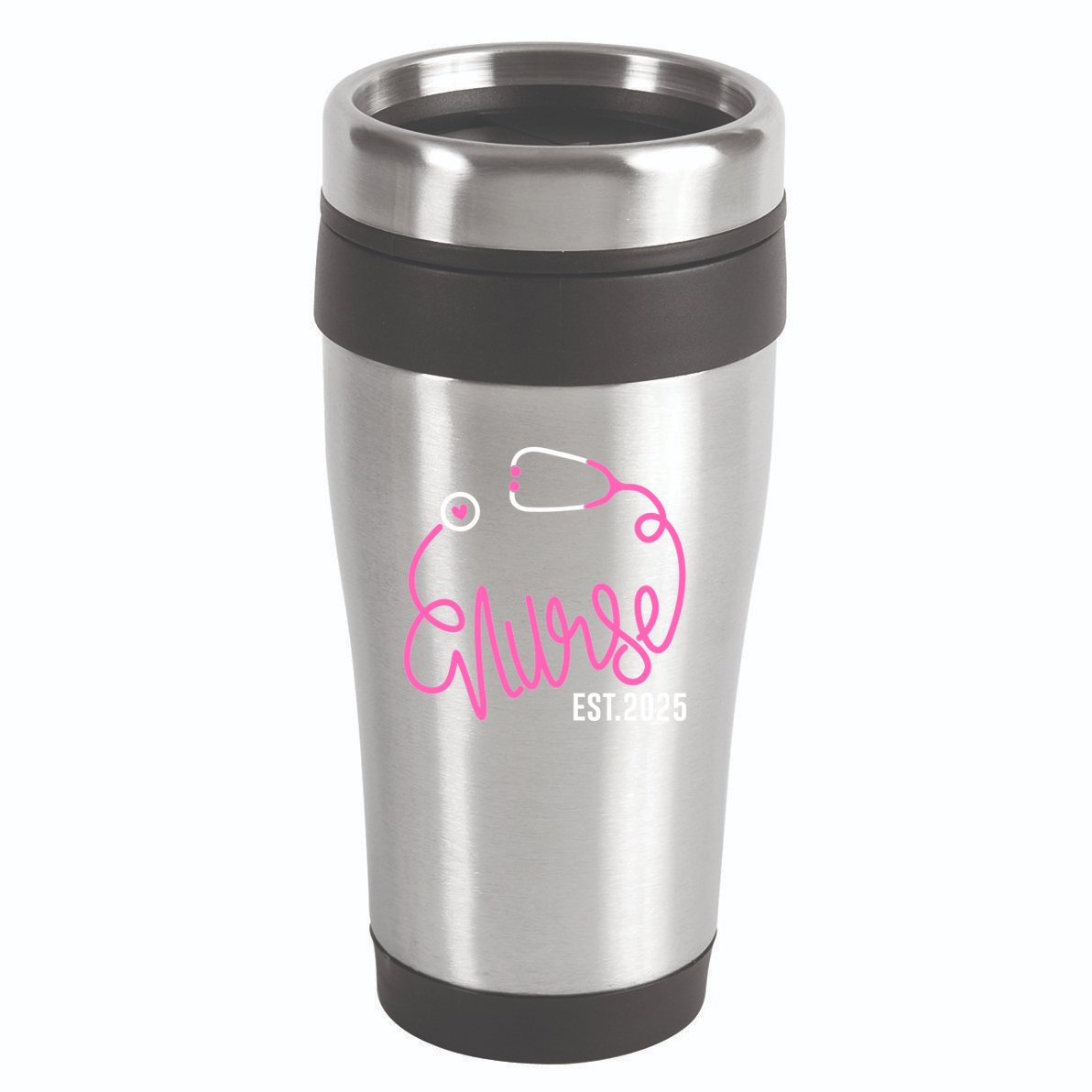New Nurse Est 2025 Rn Nursing School Graduation Graduate Bsn 16oz Travel Tumbler