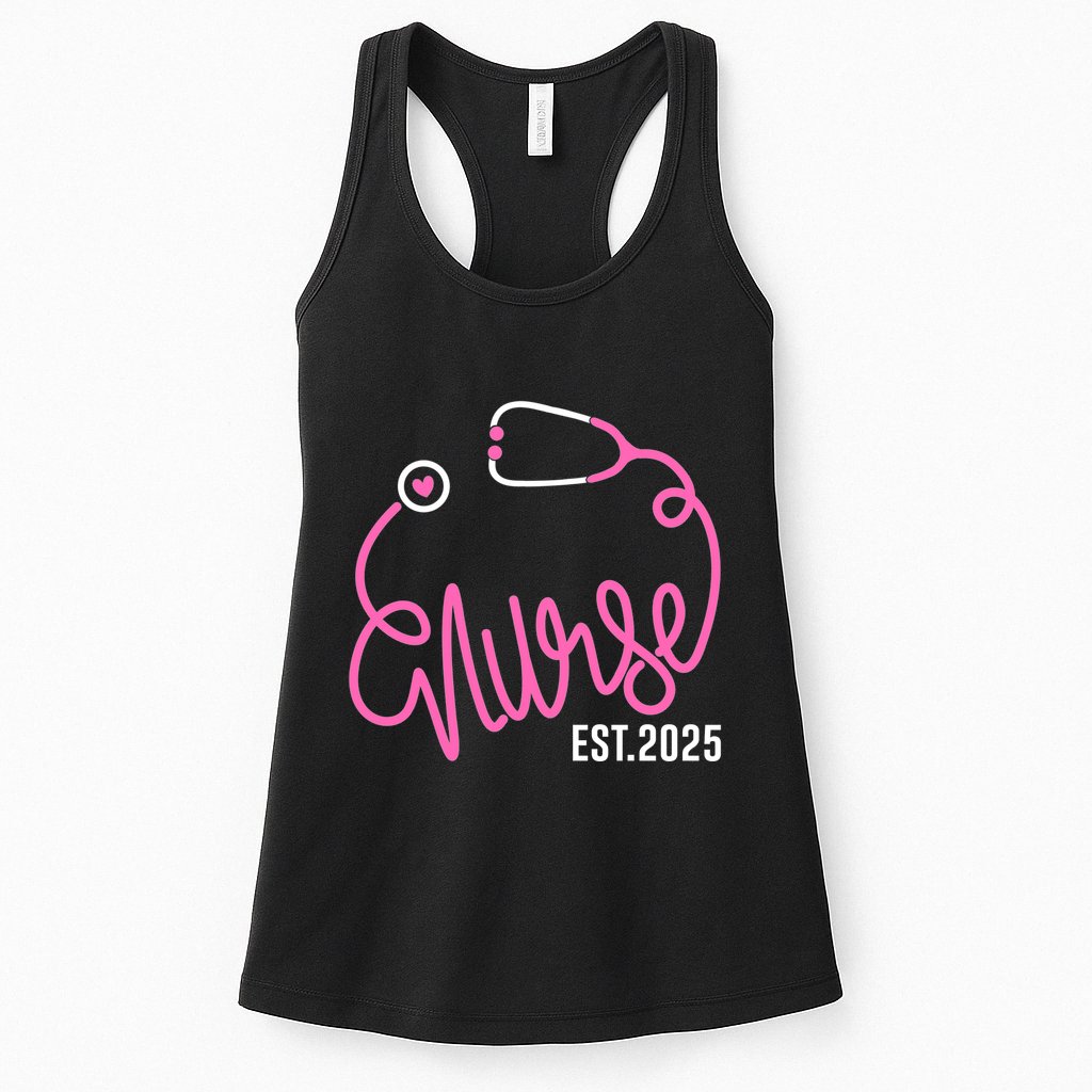 New Nurse Est 2025 Rn Nursing School Graduation Graduate Bsn Womens Tank Top