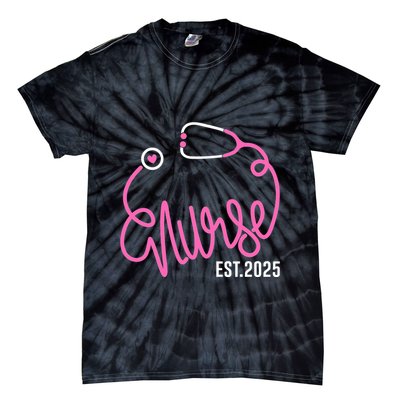 New Nurse Est 2025 Rn Nursing School Graduation Graduate Bsn Tie-Dye T-Shirt