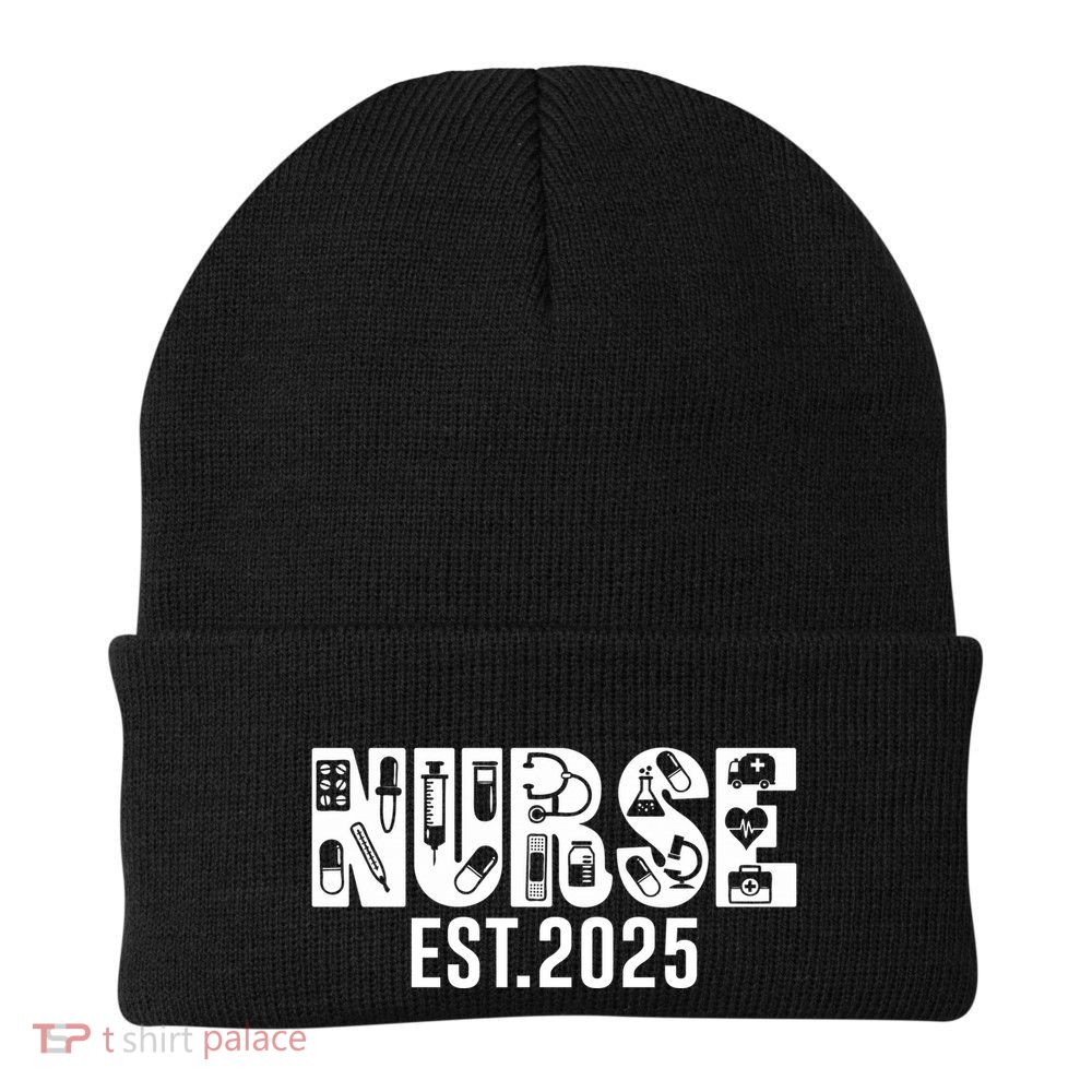 New Nurse Est 2025 Rn Nursing School Graduation Graduate Bsn Beanie
