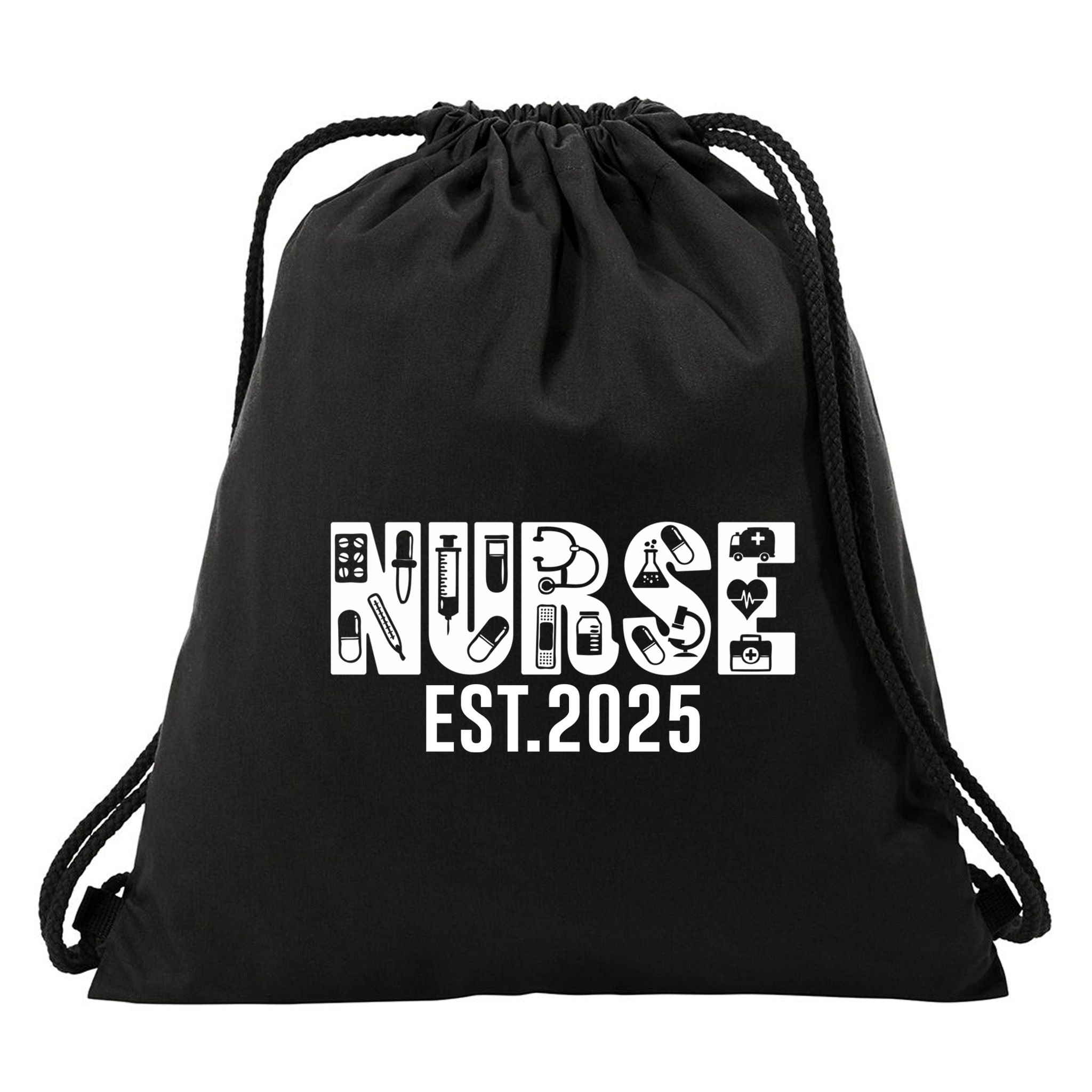 New Nurse Est 2025 Rn Nursing School Graduation Graduate Bsn Drawstring Bag