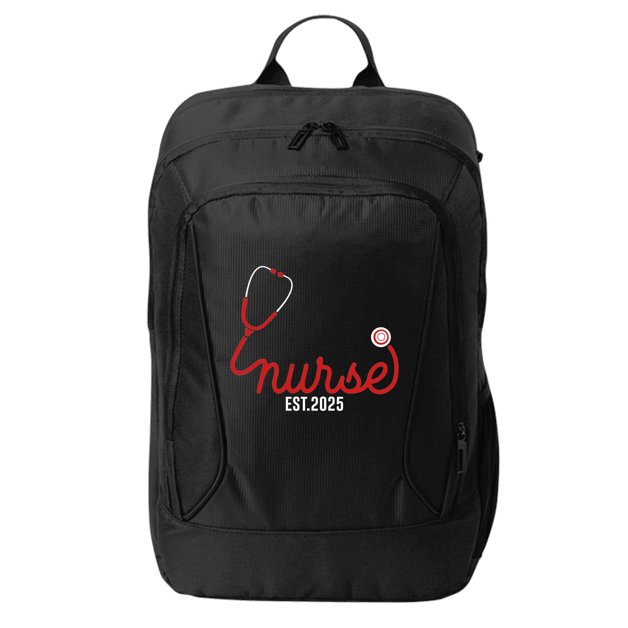 New Nurse Est 2025 Rn Nursing School Graduation Graduate Bsn City Backpack