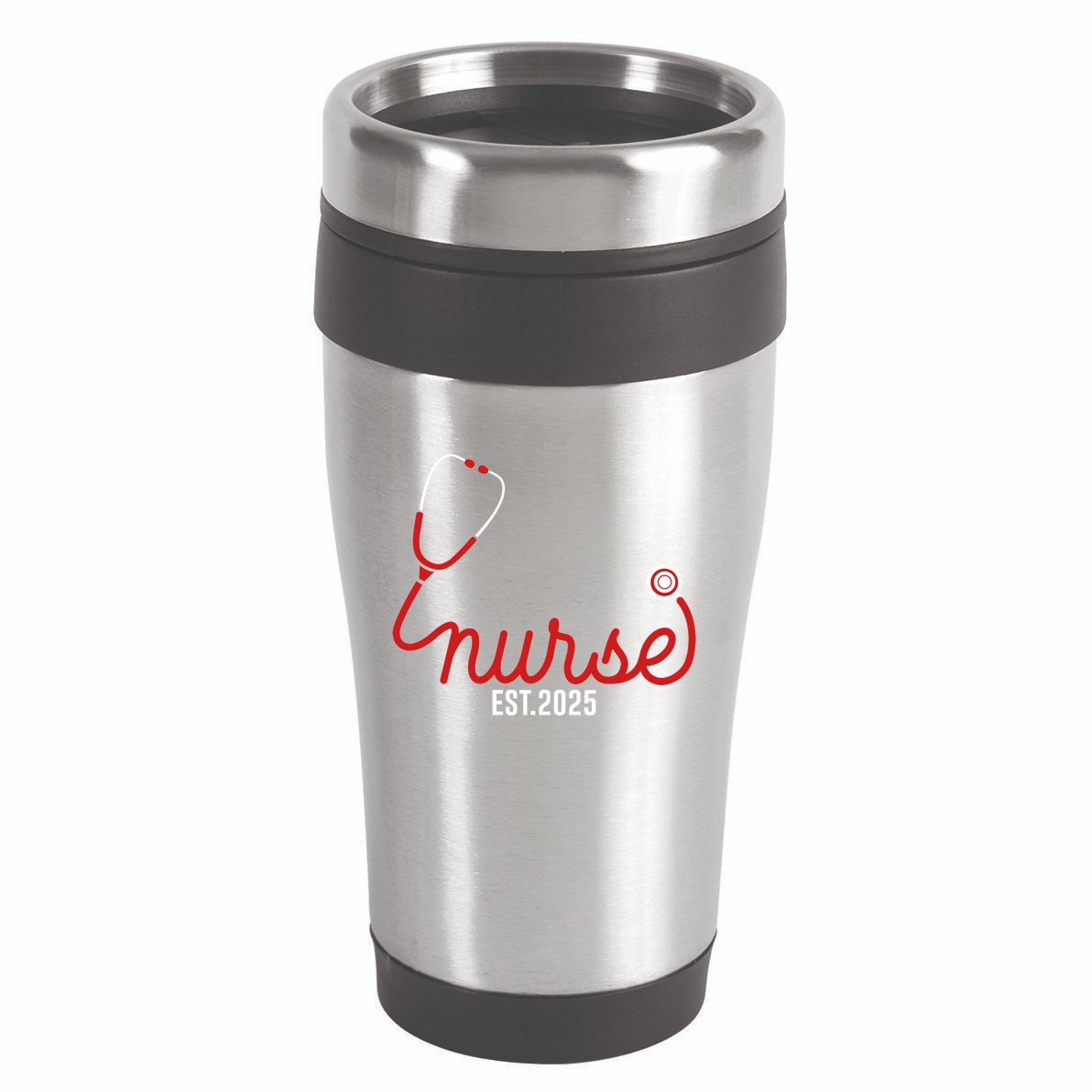 New Nurse Est 2025 Rn Nursing School Graduation Graduate Bsn 16oz Travel Tumbler