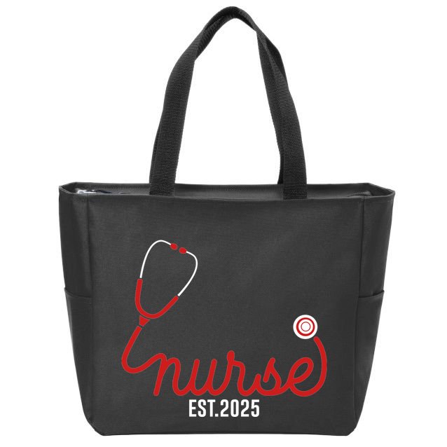 New Nurse Est 2025 Rn Nursing School Graduation Graduate Bsn Zip Tote Bag