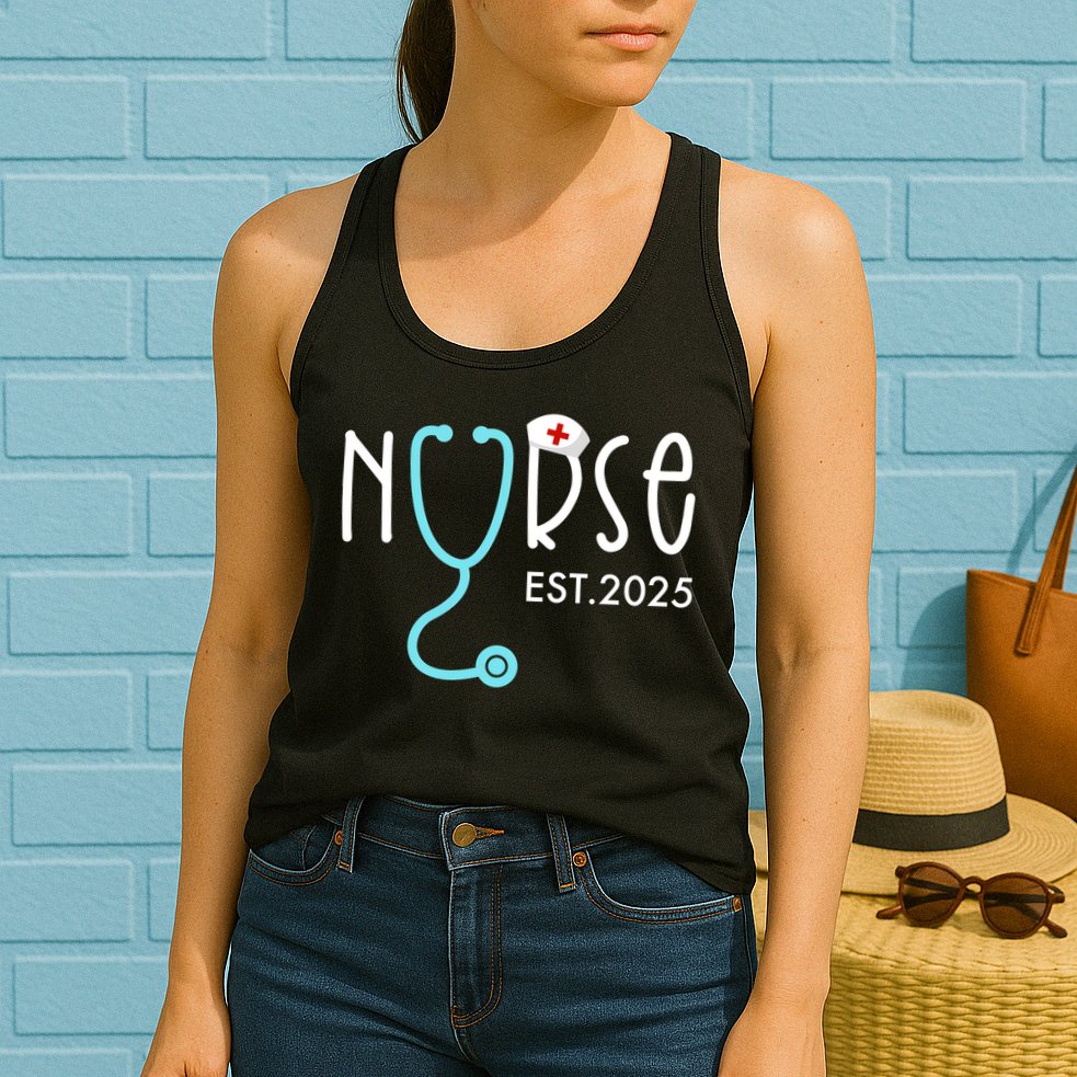 New Nurse Est 2025 Womens Tank Top