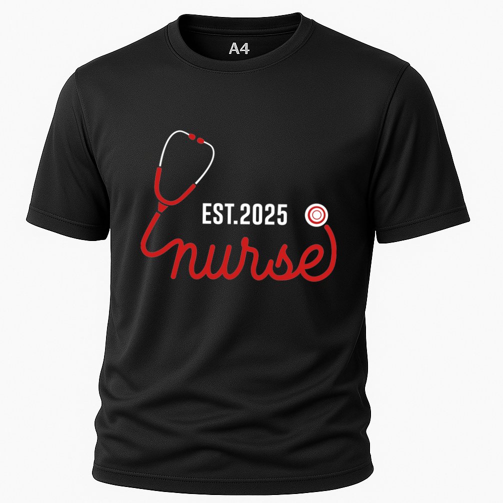 New Nurse Est 2025 Rn Nursing School Graduation Graduate Bsn Cooling Performance Crew T-Shirt