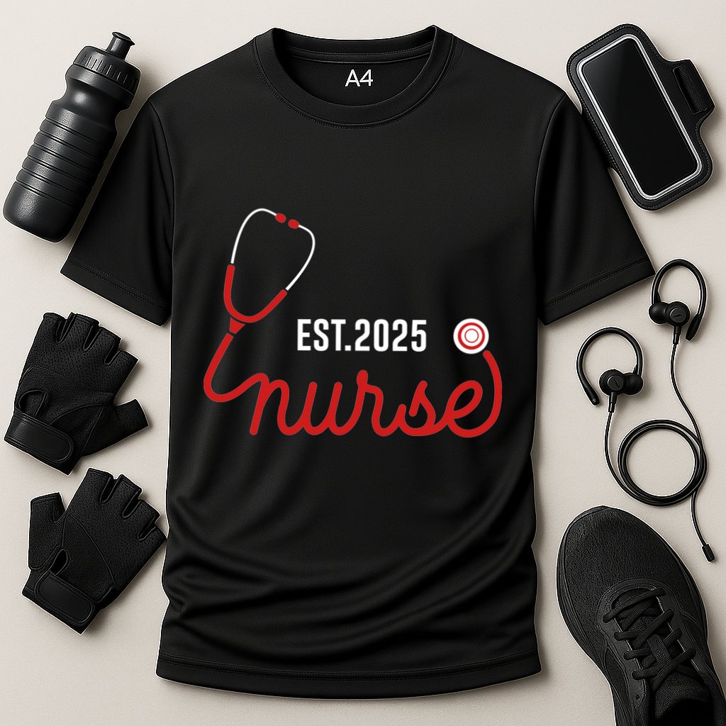 New Nurse Est 2025 Rn Nursing School Graduation Graduate Bsn Cooling Performance Crew T-Shirt