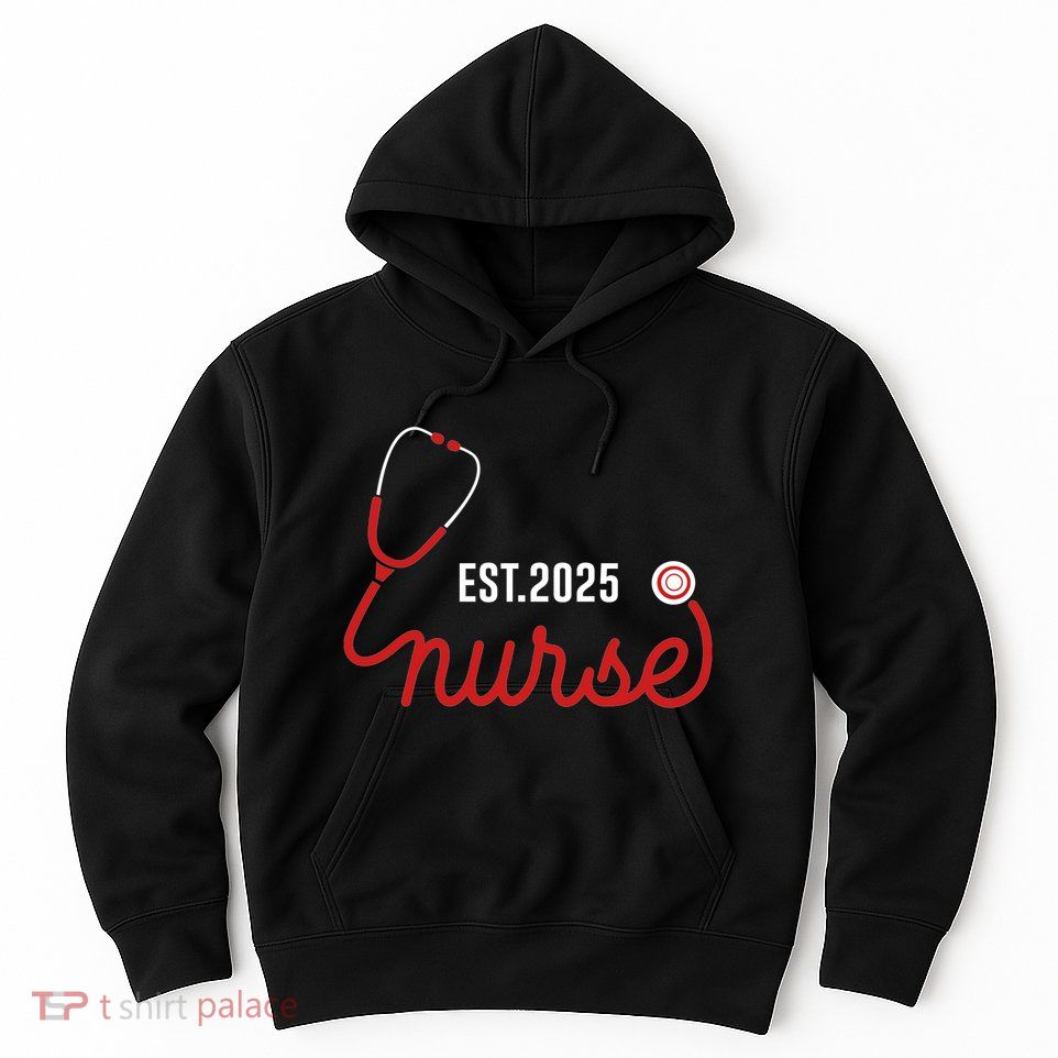 New Nurse Est 2025 Rn Nursing School Graduation Graduate Bsn Hoodie