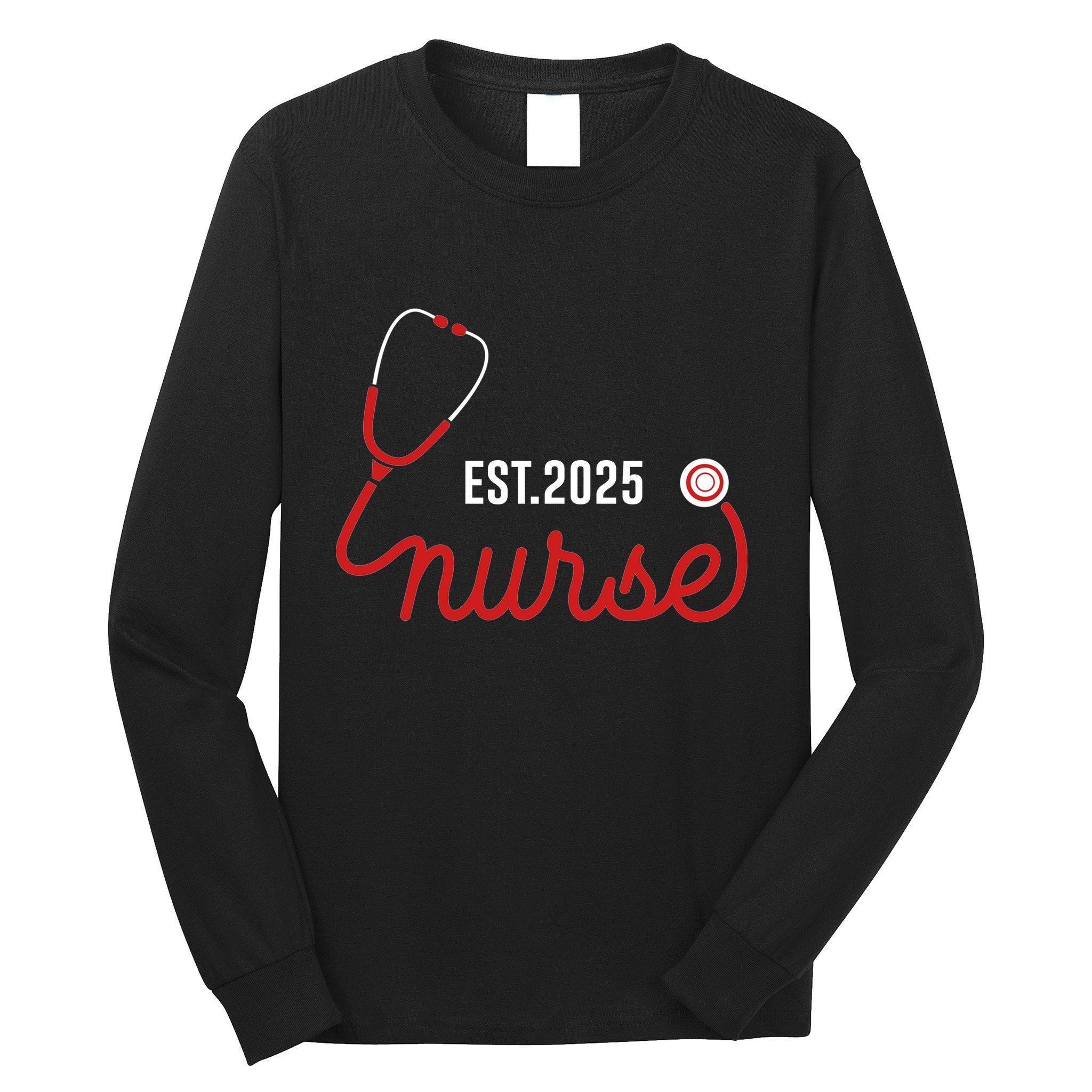 New Nurse Est 2025 Rn Nursing School Graduation Graduate Bsn Long Sleeve Shirt