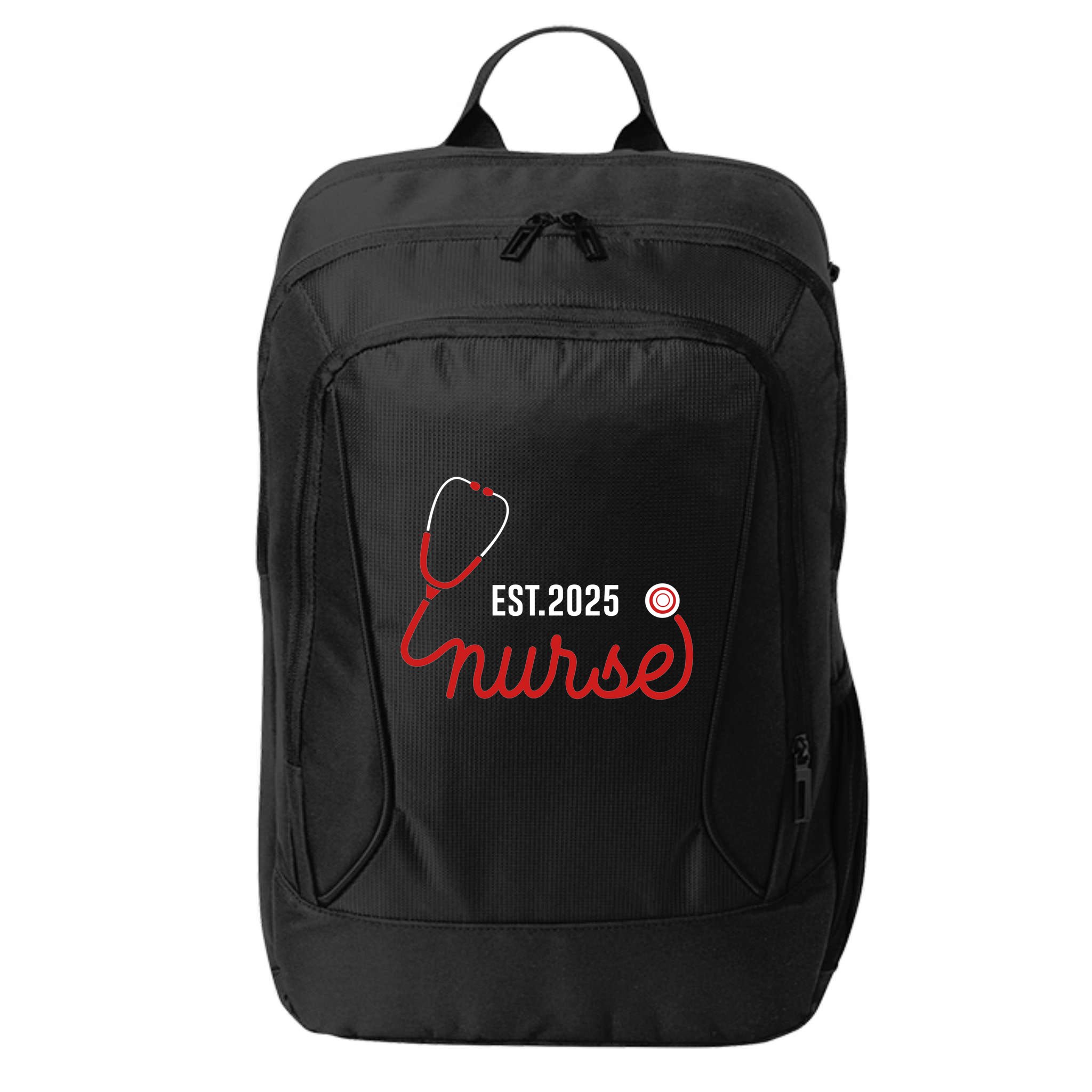 New Nurse Est 2025 Rn Nursing School Graduation Graduate Bsn City Backpack