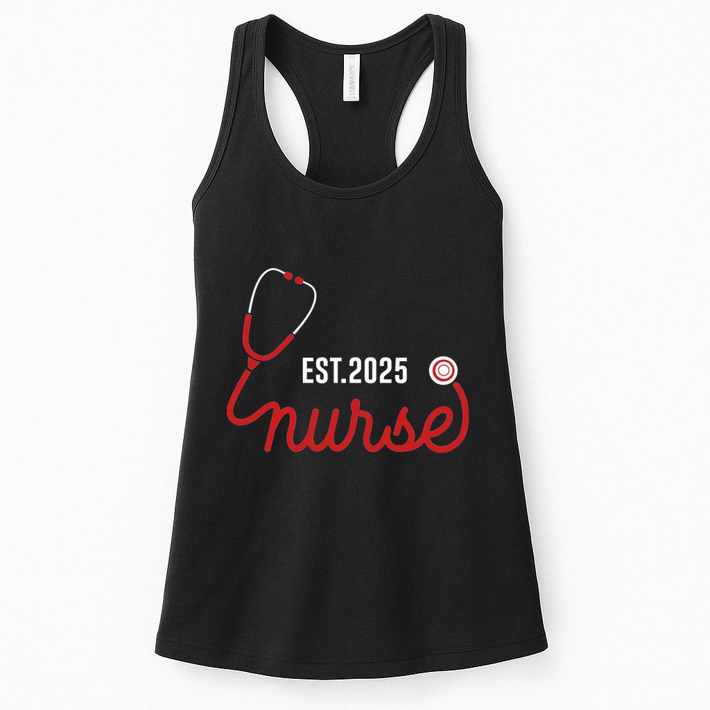 New Nurse Est 2025 Rn Nursing School Graduation Graduate Bsn Womens Tank Top
