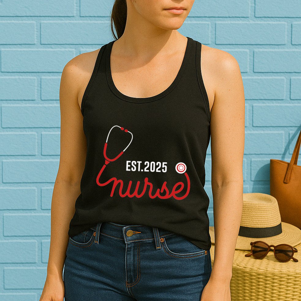 New Nurse Est 2025 Rn Nursing School Graduation Graduate Bsn Womens Tank Top