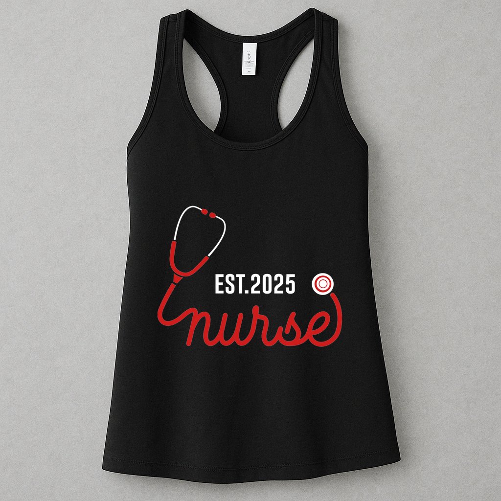 New Nurse Est 2025 Rn Nursing School Graduation Graduate Bsn Womens Tank Top