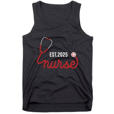 New Nurse Est 2025 Rn Nursing School Graduation Graduate Bsn Tank Top