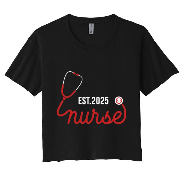 New Nurse Est 2025 Rn Nursing School Graduation Graduate Bsn Crop Top