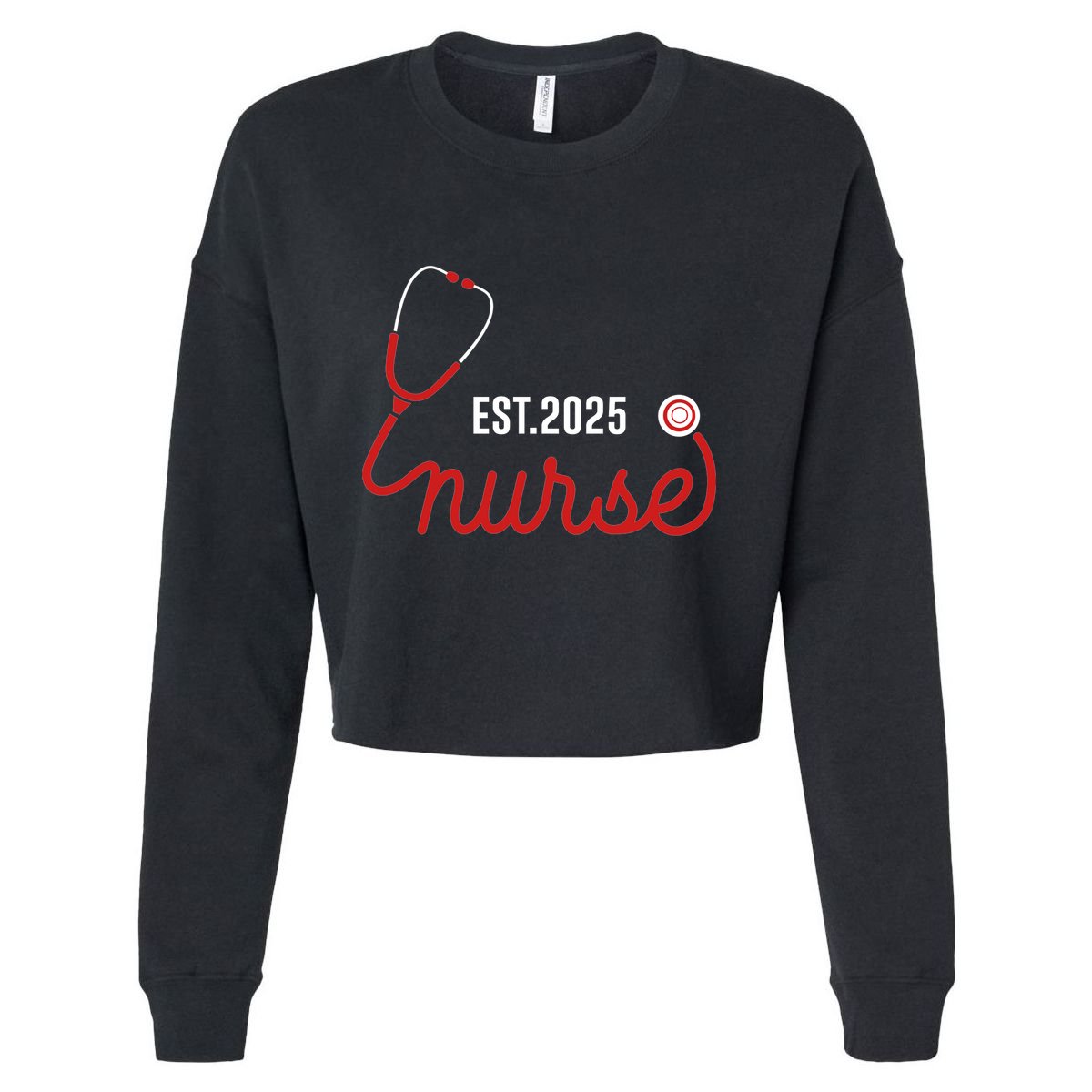 New Nurse Est 2025 Rn Nursing School Graduation Graduate Bsn Cropped Pullover Crew