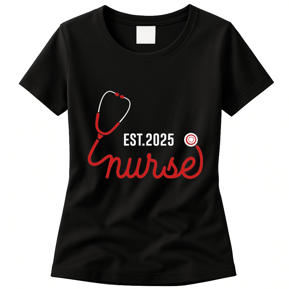 New Nurse Est 2025 Rn Nursing School Graduation Graduate Bsn Womens T-Shirt