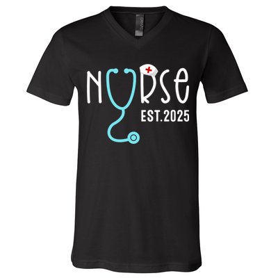 New Nurse Est 2025 V-Neck T-Shirt