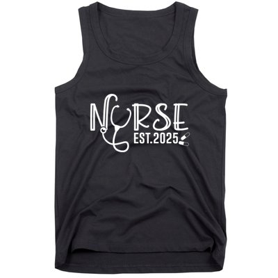 New Nurse Est 2025 Rn Nursing School Graduation Graduate Bsn Tank Top