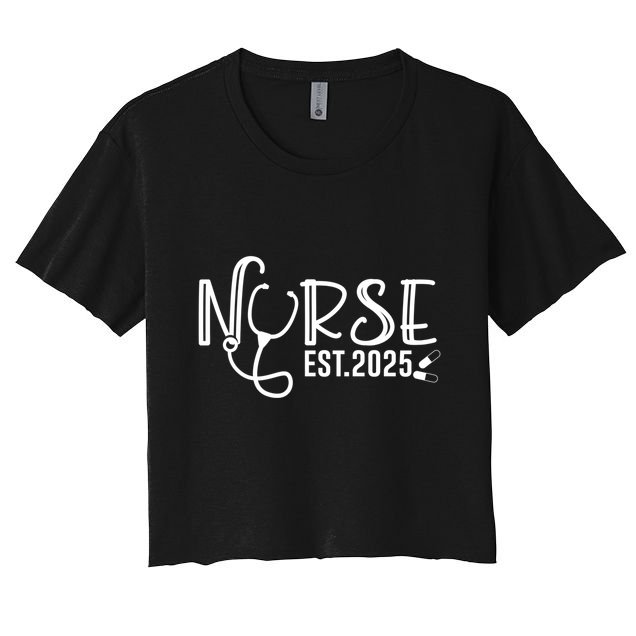 New Nurse Est 2025 Rn Nursing School Graduation Graduate Bsn Crop Top