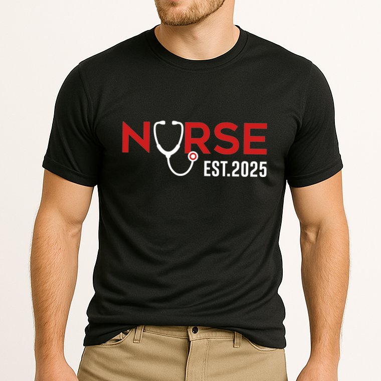 New Nurse Est 2025 Rn Nursing School Graduation Graduate Bsn Cooling Performance Crew T-Shirt