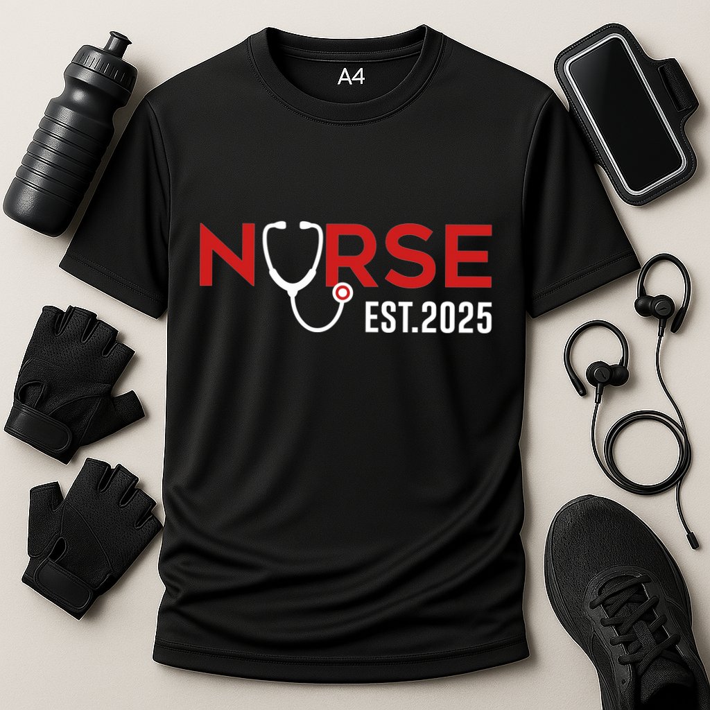 New Nurse Est 2025 Rn Nursing School Graduation Graduate Bsn Cooling Performance Crew T-Shirt