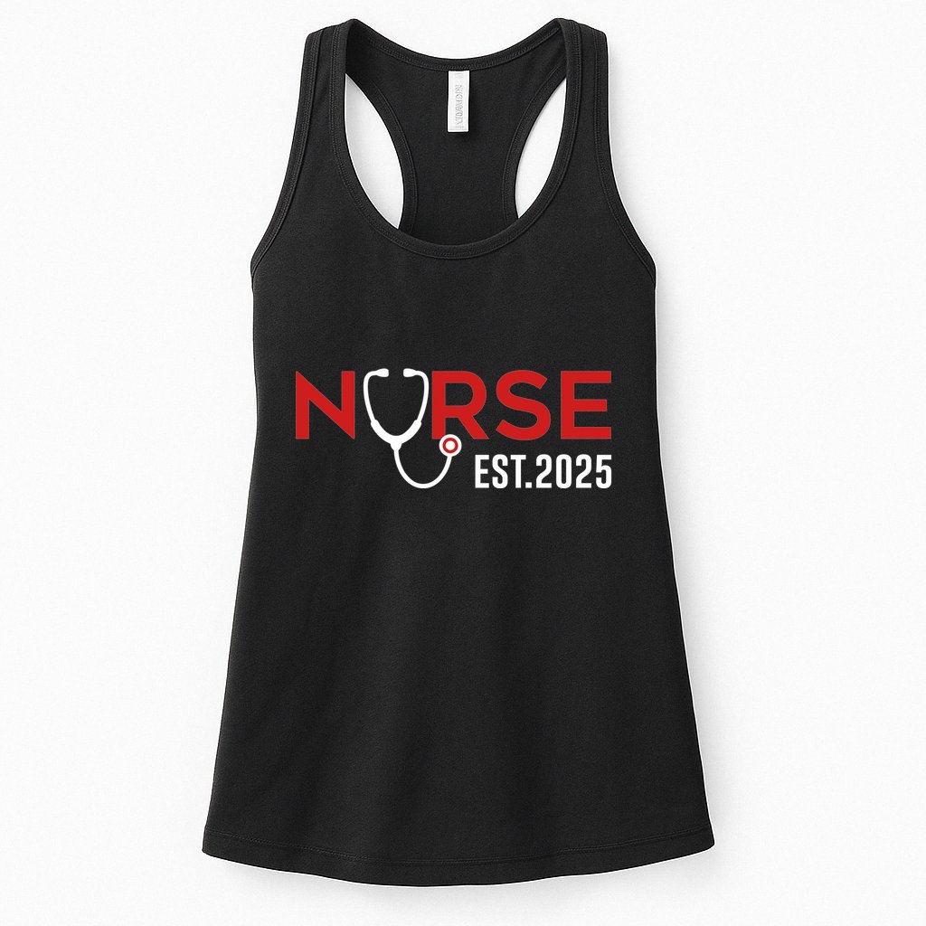 New Nurse Est 2025 Rn Nursing School Graduation Graduate Bsn Womens Tank Top