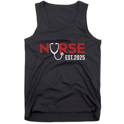 New Nurse Est 2025 Rn Nursing School Graduation Graduate Bsn Tank Top