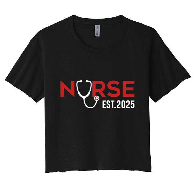 New Nurse Est 2025 Rn Nursing School Graduation Graduate Bsn Crop Top