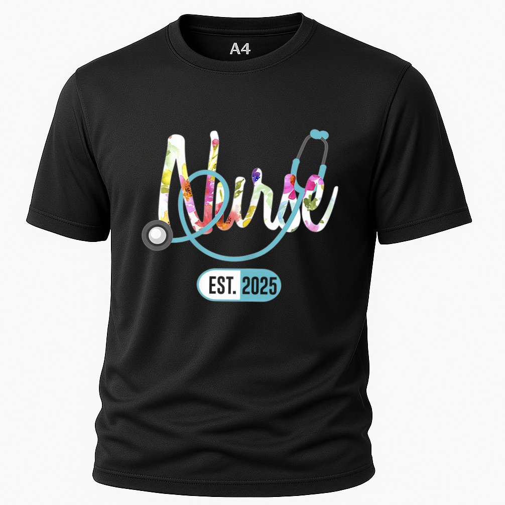 New Nurse Est 2025 Rn Nursing School Graduation Graduate Bsn Cooling Performance Crew T-Shirt