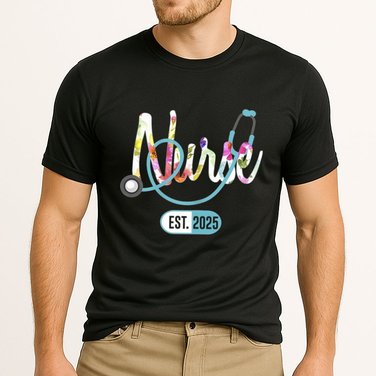 New Nurse Est 2025 Rn Nursing School Graduation Graduate Bsn Cooling Performance Crew T-Shirt