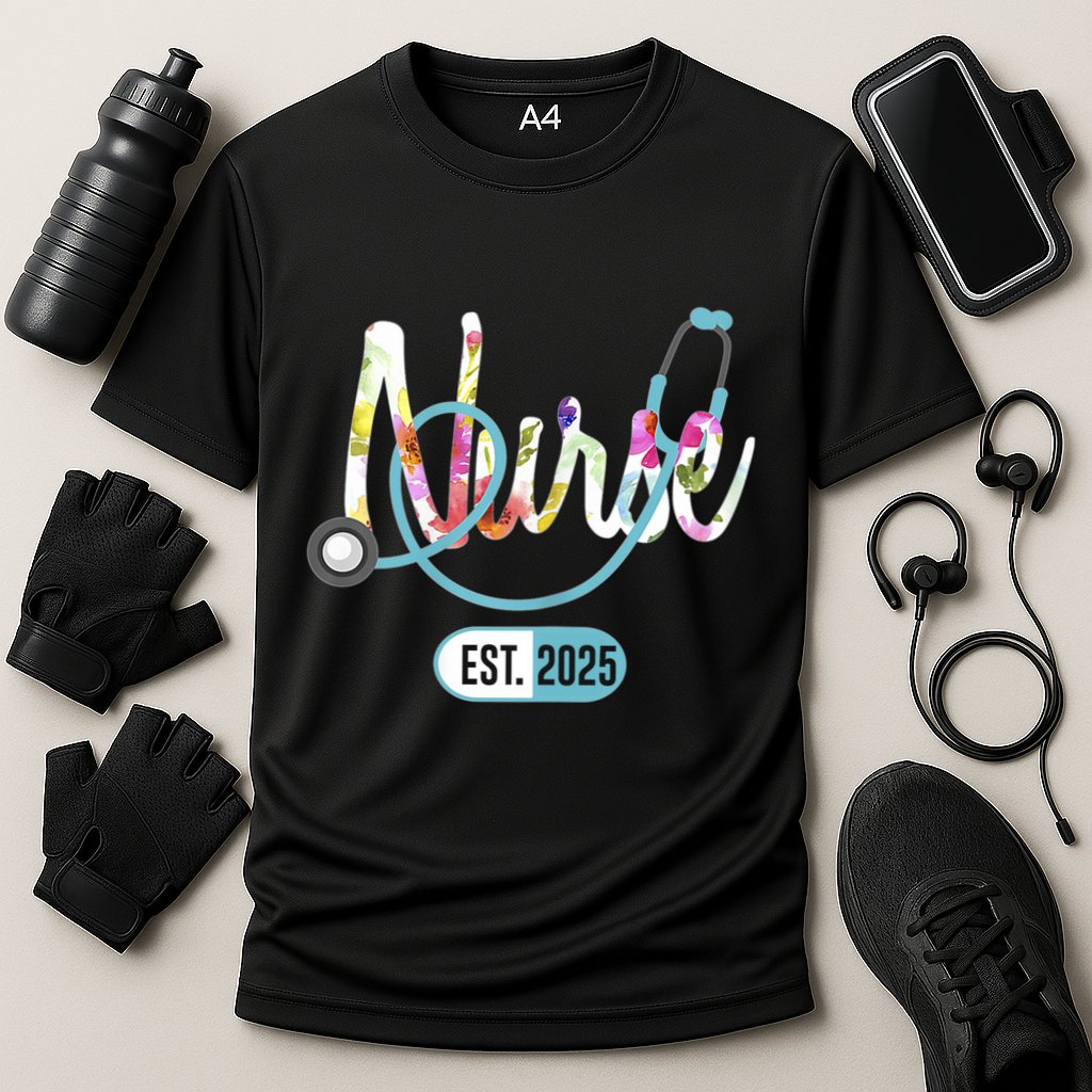 New Nurse Est 2025 Rn Nursing School Graduation Graduate Bsn Cooling Performance Crew T-Shirt