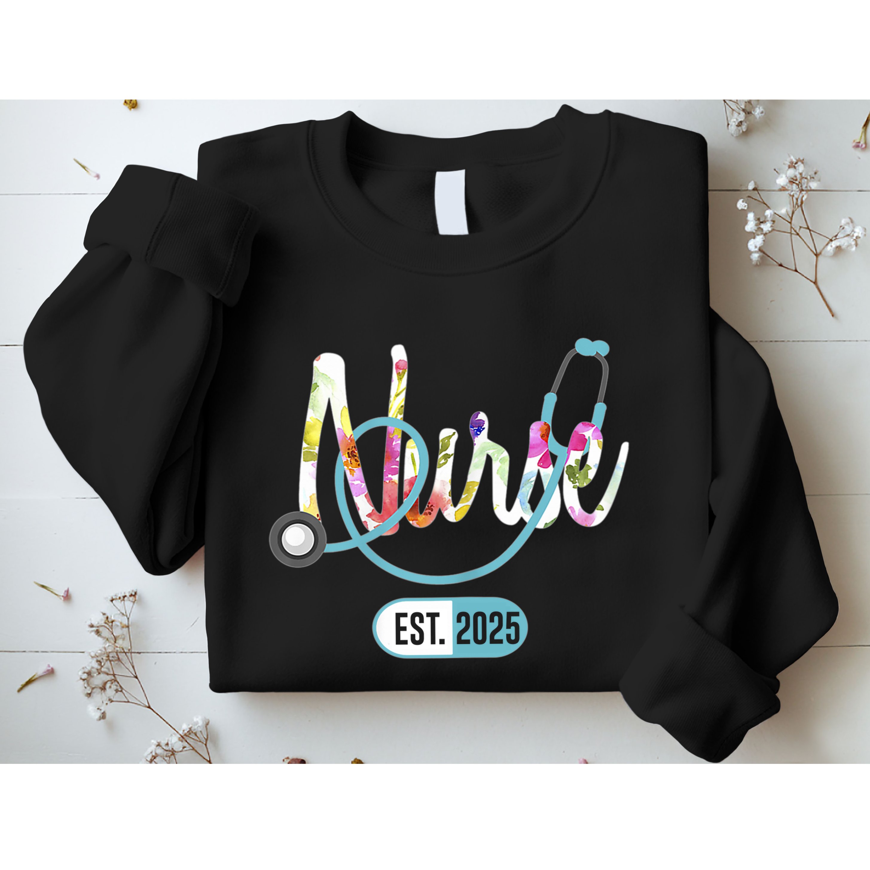 New Nurse Est 2025 Rn Nursing School Graduation Graduate Bsn Sweatshirt