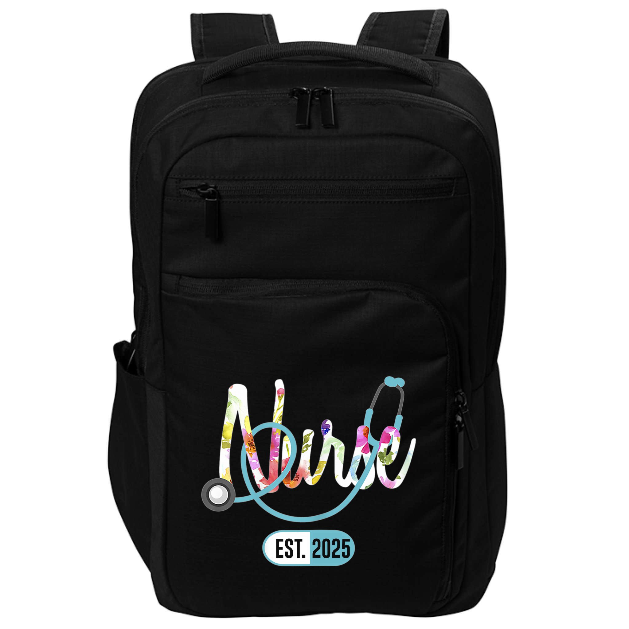 New Nurse Est 2025 Rn Nursing School Graduation Graduate Bsn Impact Tech Backpack