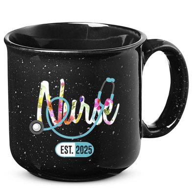 New Nurse Est 2025 Rn Nursing School Graduation Graduate Bsn 15oz Campfire Ceramic Mug