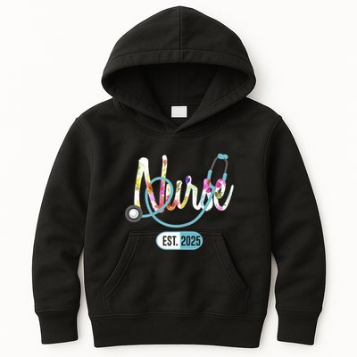 New Nurse Est 2025 Rn Nursing School Graduation Graduate Bsn Kids Hoodie