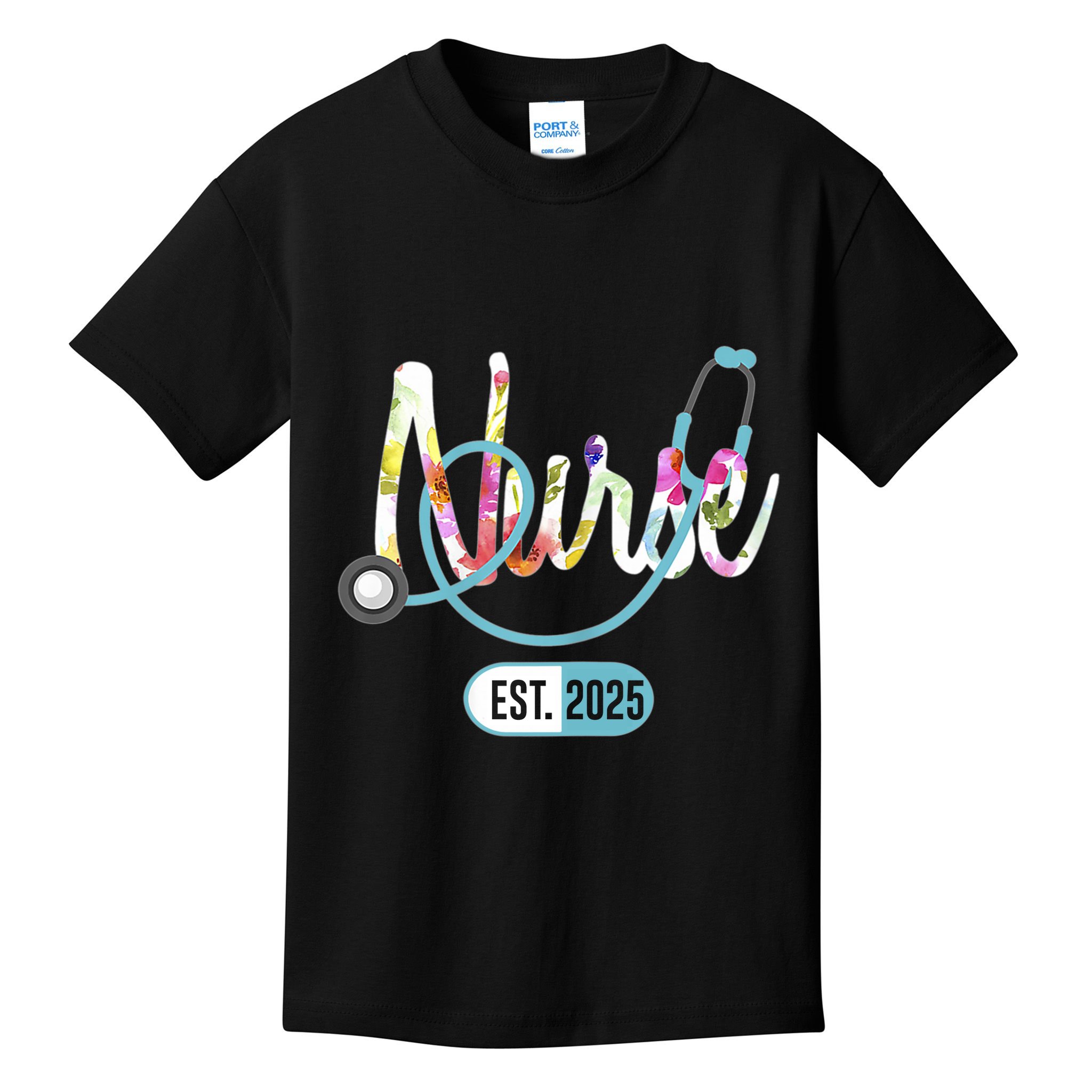 New Nurse Est 2025 Rn Nursing School Graduation Graduate Bsn Kids T-Shirt